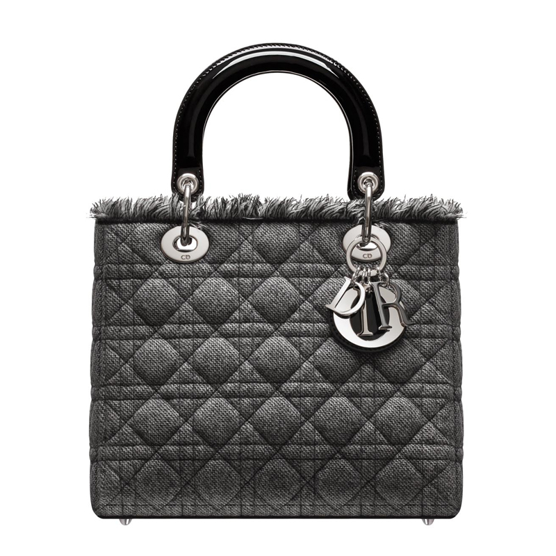 M0550PQTN M993 nero e tweed bianco Borsa Lady Dior